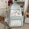 Schoolbag contrasting color polka dot large capacity backpack cute backpack clock in photo high value schoolbag make-up bag shoulder bag