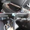 Purse Hook For Car, Thickened Leather Sturdy Metal Purse Holder For Car - Car Headrest Hangers, Bag Hooks For Car (Black - 2 Pack)