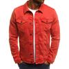 Fashion Casual Denim Jacket Spring Autumn Men's Turn Down Collar Single Breasted Solid Coat Daily Tops