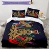 British Royal Artillery 3pcs Bedding Set Duvet Cover Closure Includes 1 Duvet Cover & 2 Pillowcases for All Seasons Bedroom Home Dorm Decor