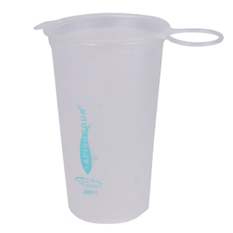 

200ML TPU Soft Cups Collapsible Sports Water Bottle Outdoor Portable Water Cup Running Cycling Hiking Flexible Water Bag белый