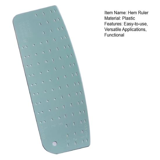 Hot Hem Ruler Fabric Ironing Hemming Template Heat-Resistant Centimeter Hemmer for Clothes