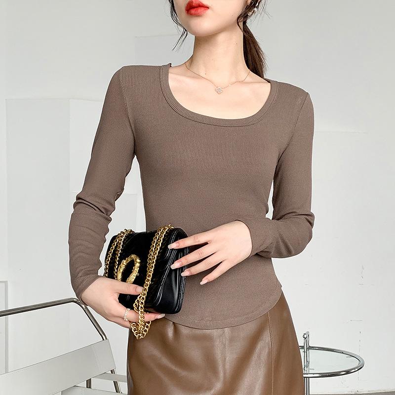 

Женский осенне-зимний новый стиль, с высоким воротом, из немецкого бархата, высокоэластичный, белый плюш, толстая теплая одежда, длинные рукава L