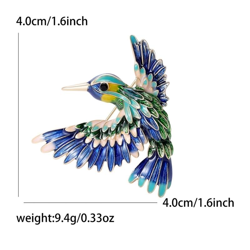 Stylish Alloy Bird Brooch with Vibrant Enamel Coating Rustproof Designs Lapel Accessory for Women Friend Gift Occasions