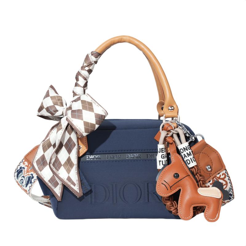 

DIOR Bag [Customized Cosmetic Bag] Blue Brown Soft Language Simple Niche High-end Trend Commuting Exquisite Fashion Versatile Classic Storage Portable синий