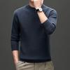 Men's 2025 Winter Wool Sweater: Fashionable Korean Style, Loose Fit, Thickened Round Neck for Middle-Aged and Young Men.