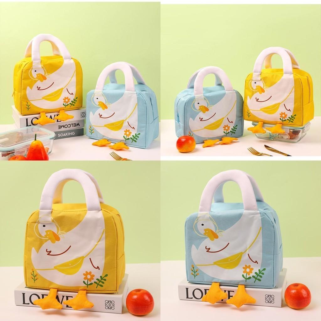 Cute Oxford Cartoon Lunch Box Bag Thickened Lunch Bag For Students