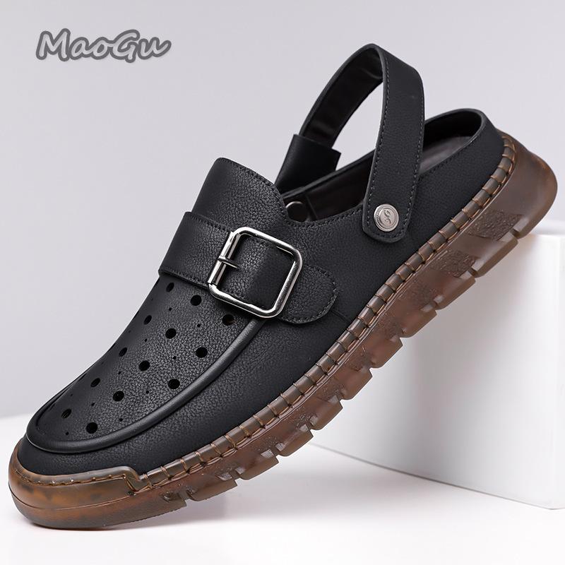 Fashion Men's Large Size38 48 Slip-On Sandals Flat Bottom Casual Slippers Anti-Slip Fashion Summer Man's Footwear Sandalias De Hombre