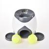 Dog Ball Launcher with 2 Balls Slow Release Food Dispenser Treat Reward Machine Automatic Feeder Dark Gray Training Toy
