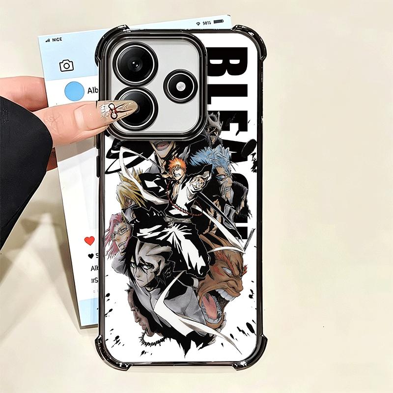 Anime Bleach Desgin Plating Phone Case For Xiaomi Poco X5 X6 X7 X8 Pro Max F8 Ultra F7 M8 M7 M5S Redmi 15C 15 14C 13C 13 X3 12C