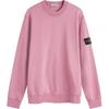 STONE ISLAND Solid Color Crew Neck Logo Long Sleeve Pullover Sweatshirt Unisex Sweatshirt Pink 811563051-V0086