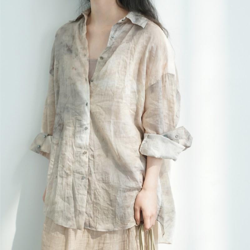 Johnature Women Vintage Shirts Tops Turn-down Collar Long Sleeve High Quality Blouses Spring Loose Shirts
