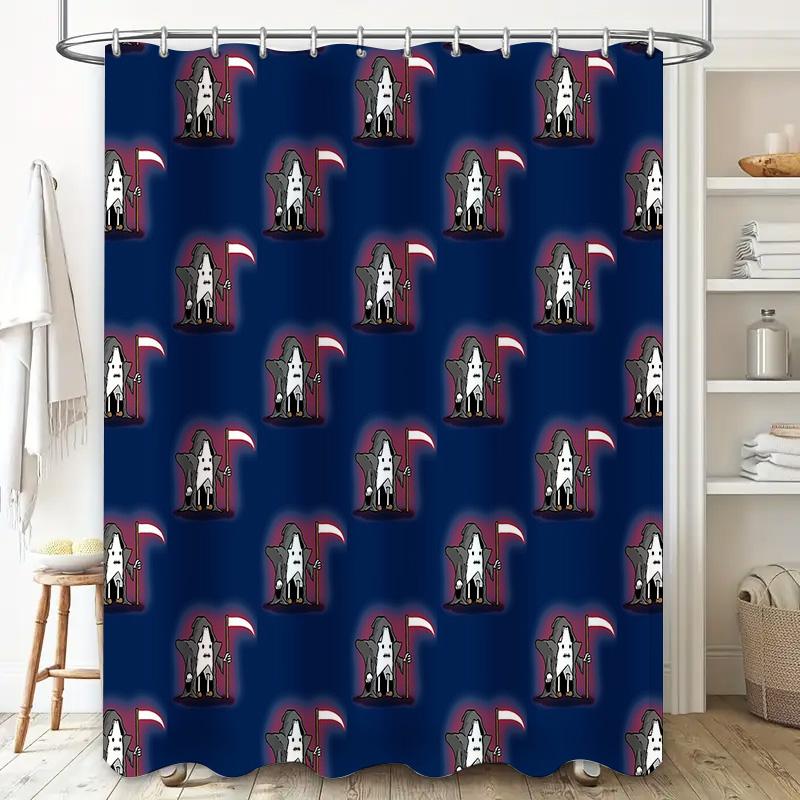 Bathroom Shower Curtain Gothic Skull Halloween Decor Dark Horror Van Gogh Art Tapestry Washable Waterproof Home Textile