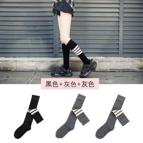 Spring/Summer Calf Socks Striped Knee Socks Over Knee Socks Children Women'S Stockings Japanese College Style Sports