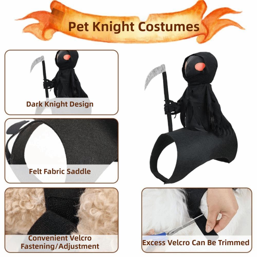 Lustiges Hundekostüm Kreatives Hundesattel-Kostüm Hund Geisterreiter-Kostüm Halloween-Party