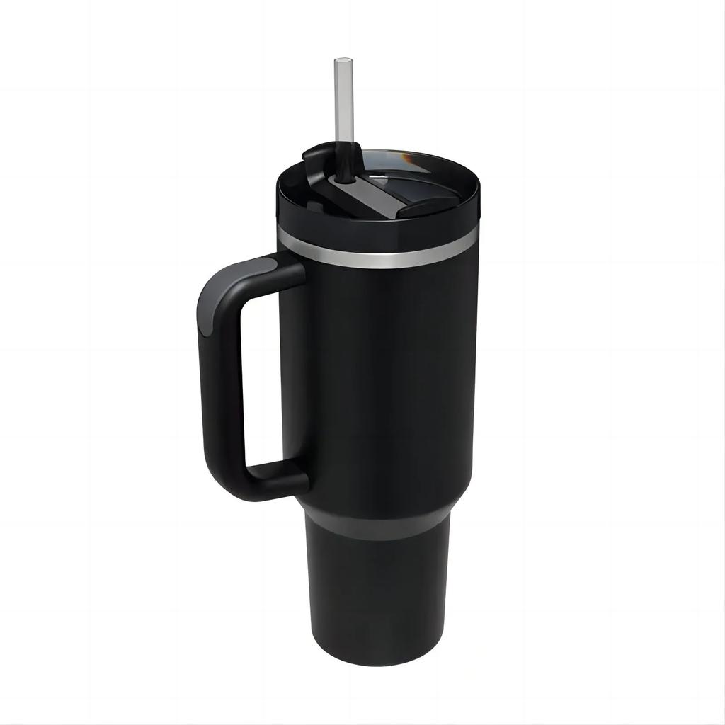 40oz Large Capacity 304 Stainless Steel Vacuum Cup With Handle And Straw Vacuum Flask For Outside Car Water Bottle Cold Mugs for Daily Use