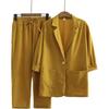 Spring Summer Women Cotton Linen Blazer Suit Solid Notched Long Sleeve Coat+Pants 2pcs Leisure Loose All-Matched Female Sets
