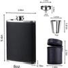 Termopan de buzunar 8oz pentru băuturi alcoolice, termopan din oțel inoxidabil 304 acoperit cu piele, cu pahare de shot și pâlnie, cadou pentru bărbați și femei