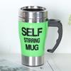 Electric Coffee Milk Automatic Mixing Cup Stainless Steel Intelligent Self Stirring MugGreen 320ml