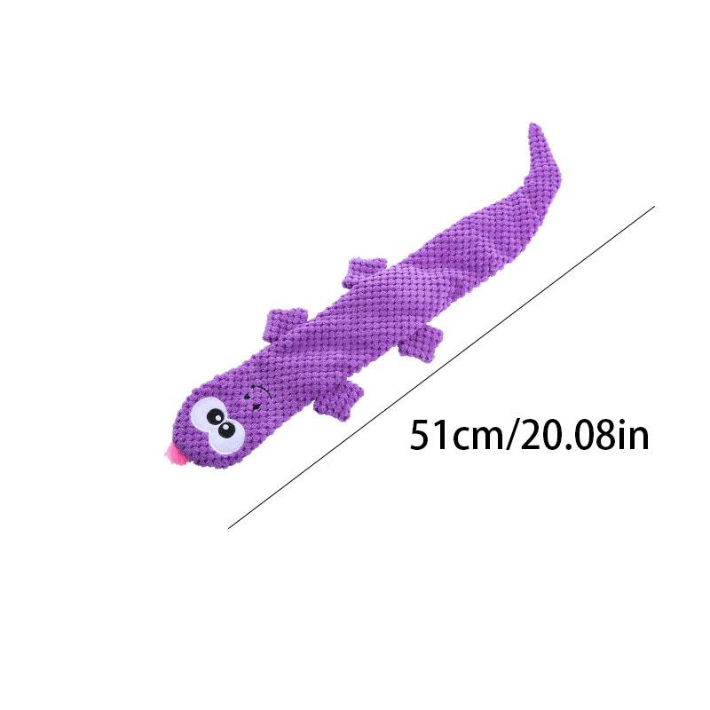 New Plush Lizard Dog Toys - Squeaky Durable Chew Toys for Puppies & Adult Dogs, Molar Teething Toys To Clean Teeth,