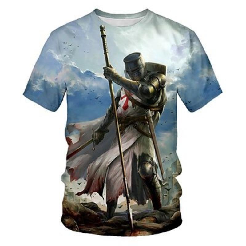 The Last Templar Crusader Knights Templar Crusader T-shirt Cartoon Manga Anime 3D Graphic For Couple's Men's  Adults' 3D Print