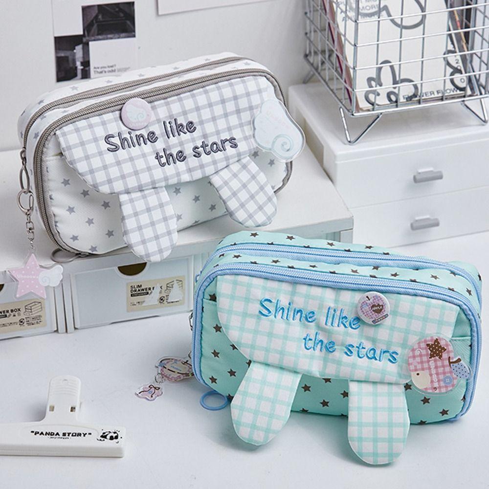 Large Capacity Star Pencil Case Multi Layer Pen Bag New Stationery Pouch  Stationery