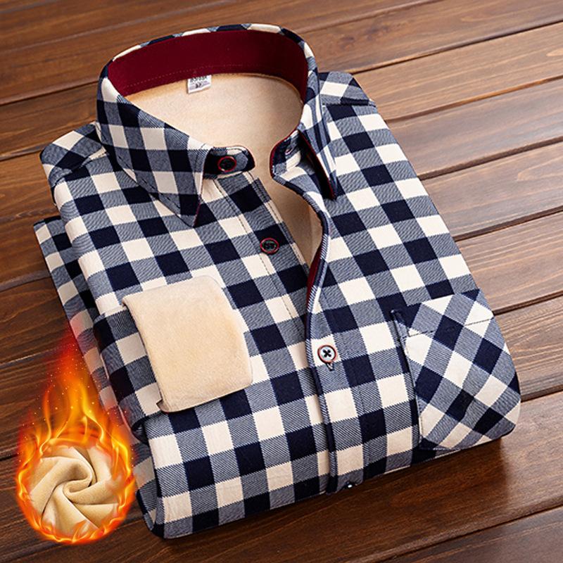 Winter Women Plus Velvet Thicke Shirt Style Jacket Warm Coat Brand Casual Woman Fleece Tops Female Grid Clothes Outerwear