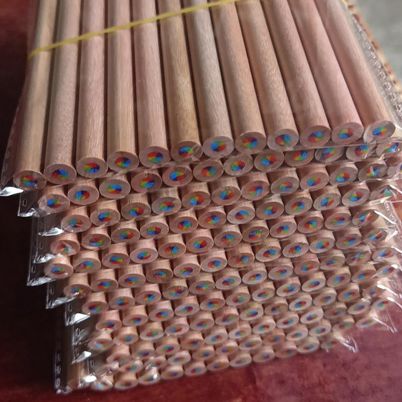 2Pcs 7 Colors Gradient Rainbow Pencils Adults Jumbo-Colored Multicolored Pencils For Diy Graffiti Art Drawing Coloring Sketching