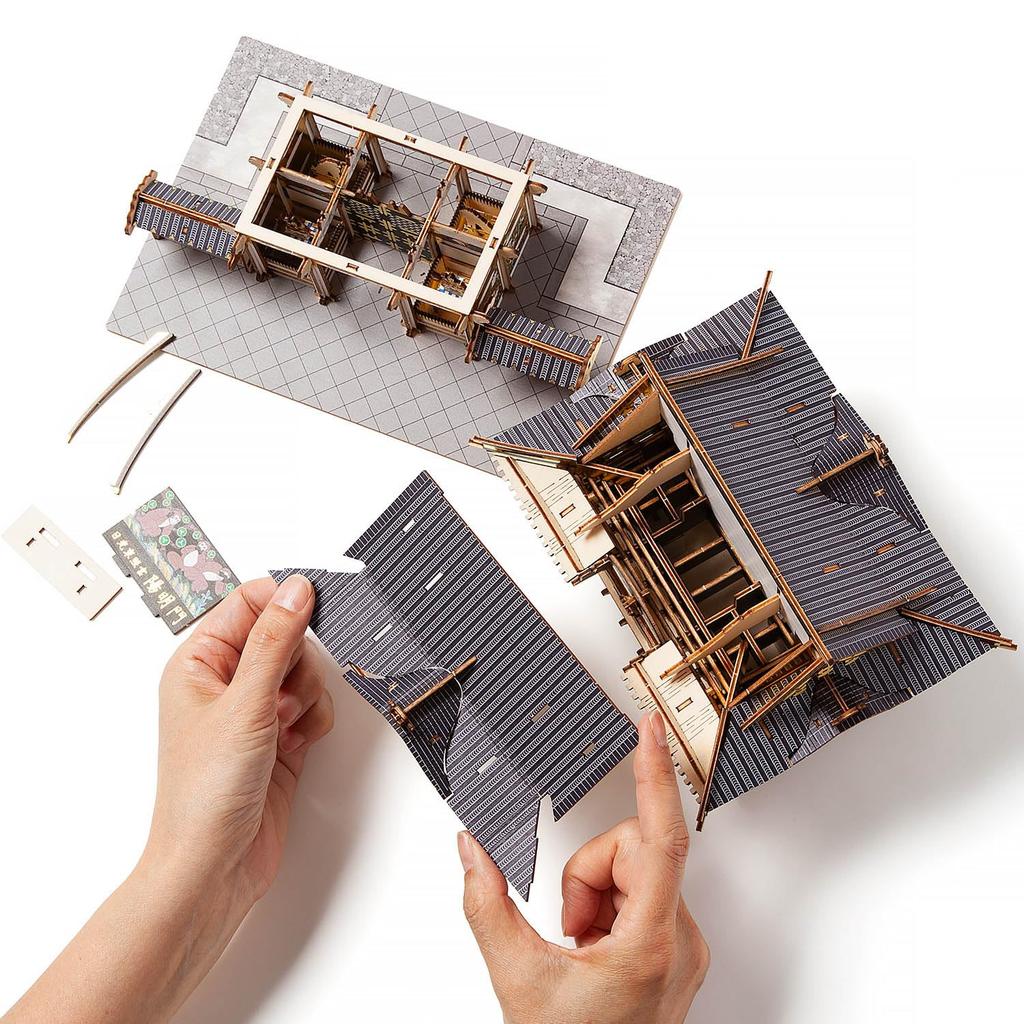Nikko Toshogu Mabedi Yomeimon Kapısı Renkli Versiyon Ahşap 3D Puzzle Kendin Yap El Sanatları Kiti Çocuklar ve Yetişkinler İçin Erkek ve Kız Çocukları İçin Eğitici Oyuncak 3D Sanat Eseri Olarak da