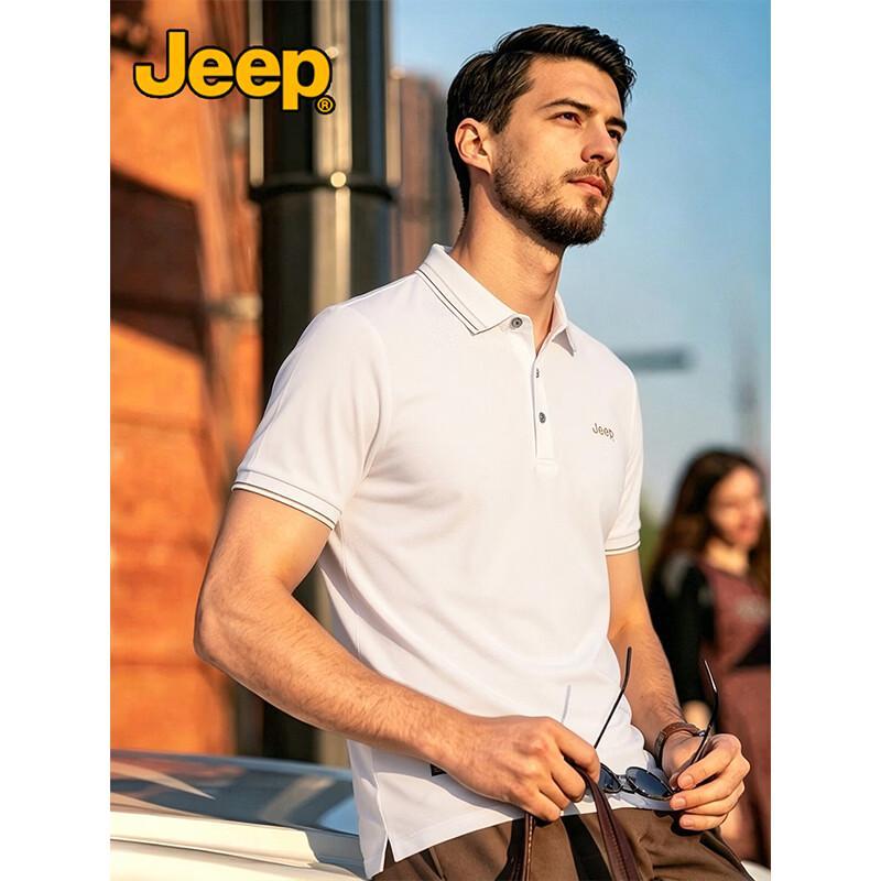 JEEP Men s Premium Silk-Blend Cool-Feel Polo Shirt 3XL