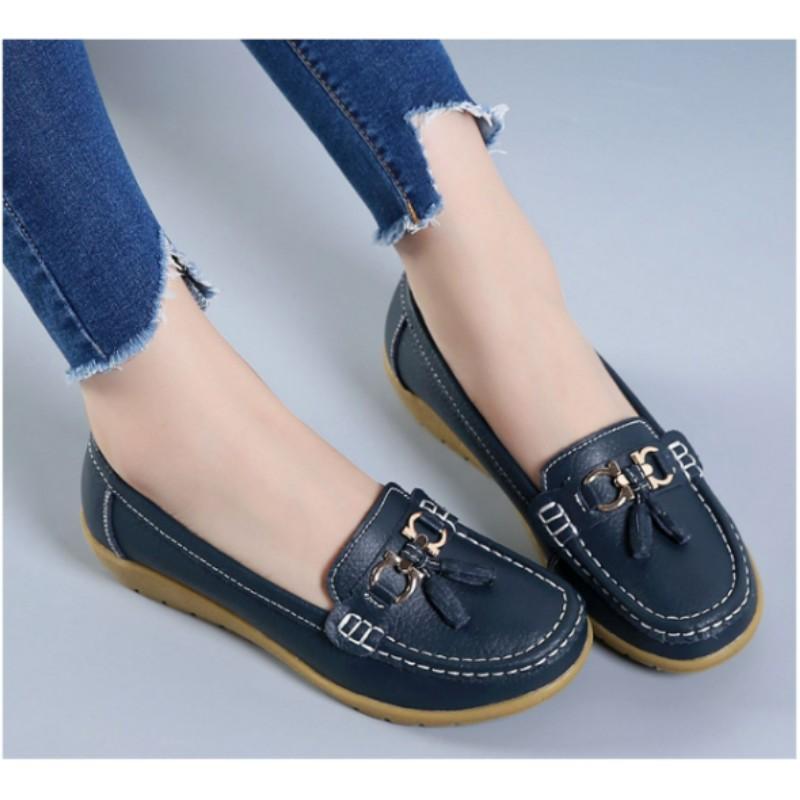 

Женские весенне-осенние туфли-лодочки большого размера на плоской подошве, мягкие и удобные туфли для мамы 35