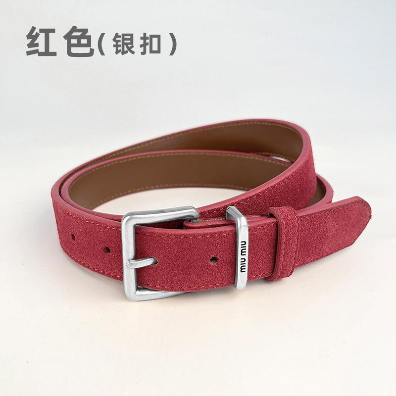 Dámský antifleece matný pravý kožený pásek, retro jehlová přezka z hovězí kůže, vysoce kvalitní sukně, džíny, jednoduché a všestranné