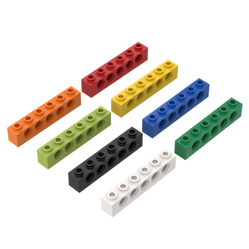 

Children s Educational Building Blocks: 5-Hole, 6-Pin Brick Assembly with Long Beam 49 pieces (0.1kg)