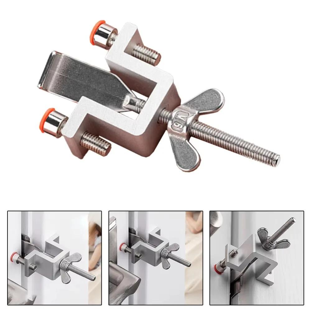 Dual Nut Adjustment Portable Door Lock Hotel Door Locks Self-Defense Door Stop Travel Anti-theft Door Stopper Safety Lock