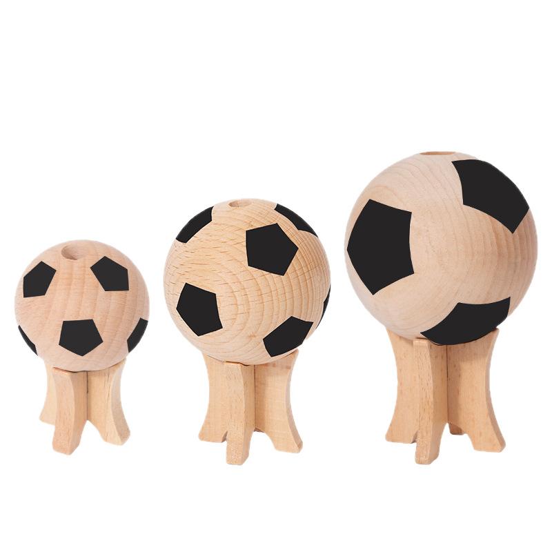 Soccer Ball Shaped Beechwood Diffuser, Volatile Aromatherapy Air Freshener for Home, Natural Solid Wood Deodorizer and Mosquito Repellent