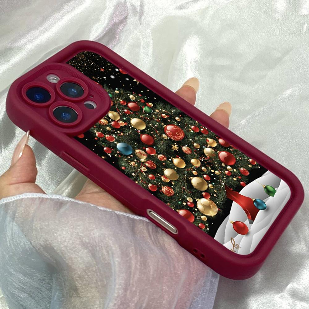 JT60 Beautiful christmas Tree Phone for iPhone 17 Pro Max Samsung S26 S25 Ultra A17 A16 A07 Xiaomi 15T Redmi Note 14 Pro Plus Soft TPU Case Cover