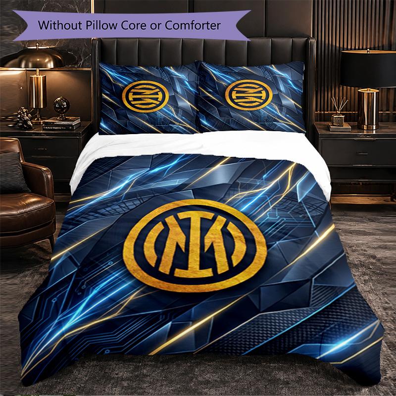 Borussia Dortmund Pattern 3 Pieces Bedding Set Soft Microfiber Duvet Cover with Pillow Cases for Bedroom