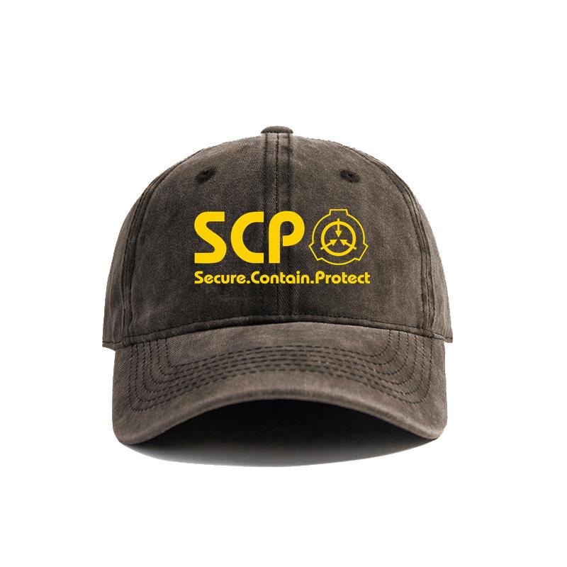 SCP Foundation Bezpečně Udržovat Chránit Baseballová Čepice Opotřebované Klobouky Čepice Unisex Retro Venkovní Letní Nastavitelná SCP Čepice MZ-153