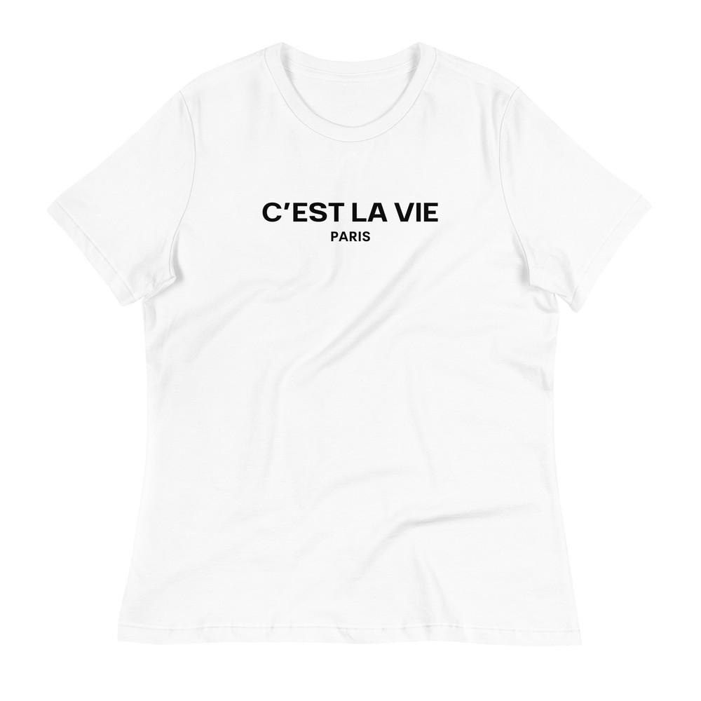 C#039est La Vie Paris Women#039s Soft and Thin Relaxed TShirt Unisex T-Shirt M