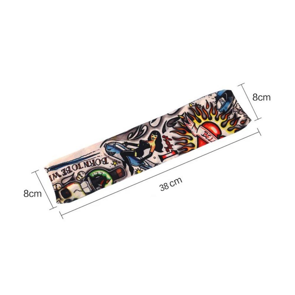 6 PCS Tattoo Sleeve for Men Women Anti-Sunburn Sleeve Elastic Outdoor Nightclub Cycling Arm Cover Party Cycling Tattoo Sleeve