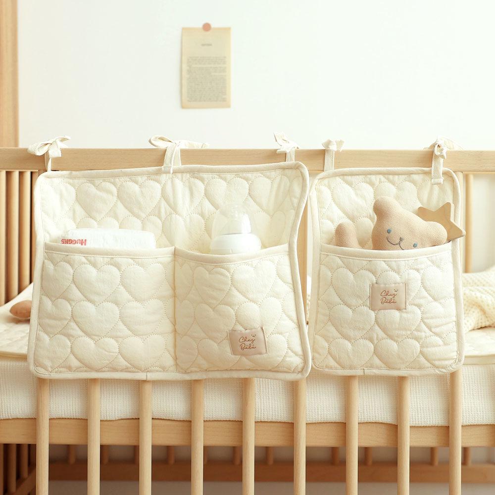 Korean Baby Crib & Stroller Hanging Storage Bag for Diapers, Bottles, and Toys