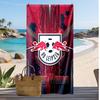 Telo Mare Personalizzato Stampato RB Leipzig FC Logo Calcio Supporto Nome Personalizzato Testo Asciugamano Assorbente Per Sport Viaggio Regalo Speciale