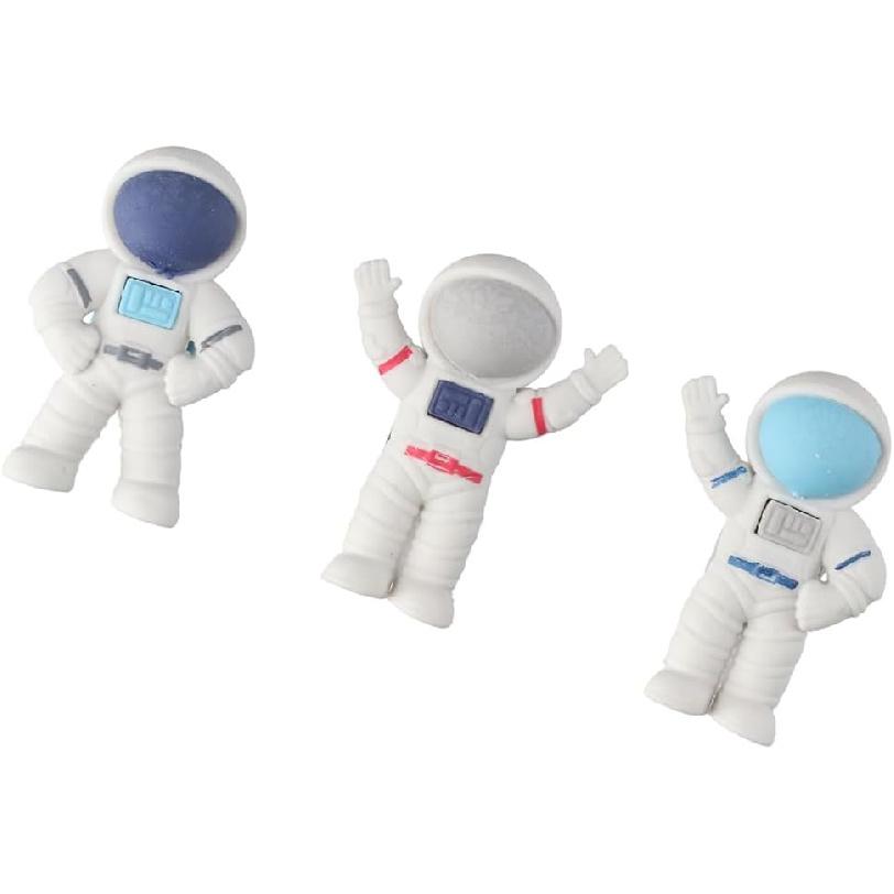 okhobby 48Pcs Cute Space Erasers, 3D Mini Astronaut Shaped Pencil Erasers for Party Favors,Home,Office
