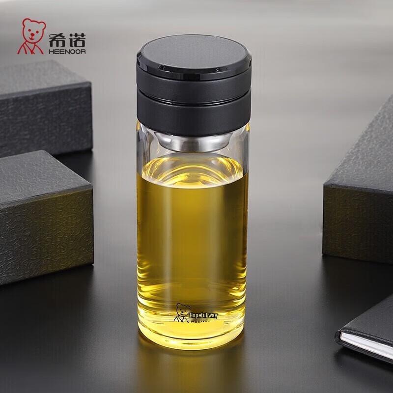 XINUO Tea Infuser Glass Bottle with Filter 480ml