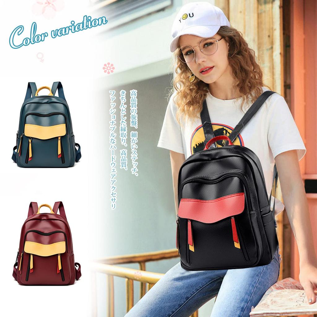 NICOLE & DORIS Damen Rucksack A4 Große Kapazität, Wasserdicht, Leicht, mit Laptopfach, Multifunktionales Design, Mehrere Taschen, und