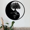 Metal Wall Art Tree of Life Yin Yang 3D Silhouette Home Decor Iron Sculpture