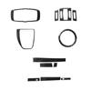 12pcs Carbon Fiber Look Control Gears Panel Protective Cover Molding Trims Frame Decor Sticker Cover Kit for E60 200