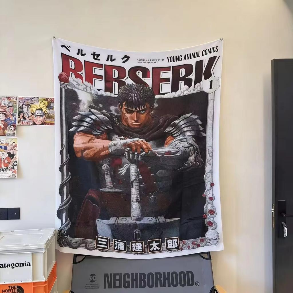 Berserk Anime Wall Hanging Guts Griffith Dark Fantasy Tapestry Home Decor for Bedroom Living Room