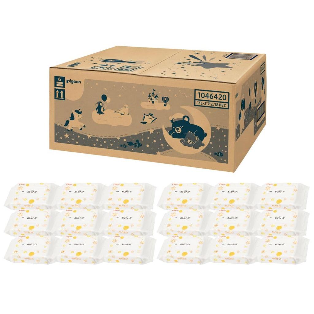 Pigeon First Baby Premium 900 sheets sheets x 18 Wipes, Thick, (50 packs)