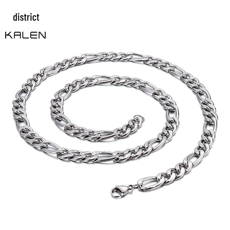 

Европейское и американское ожерелье-цепочка из титановой стали: Нержавеющая сталь NK Мода для мужчин и женщин, Хип-хоп трендовые украшения 3mm, 45cm